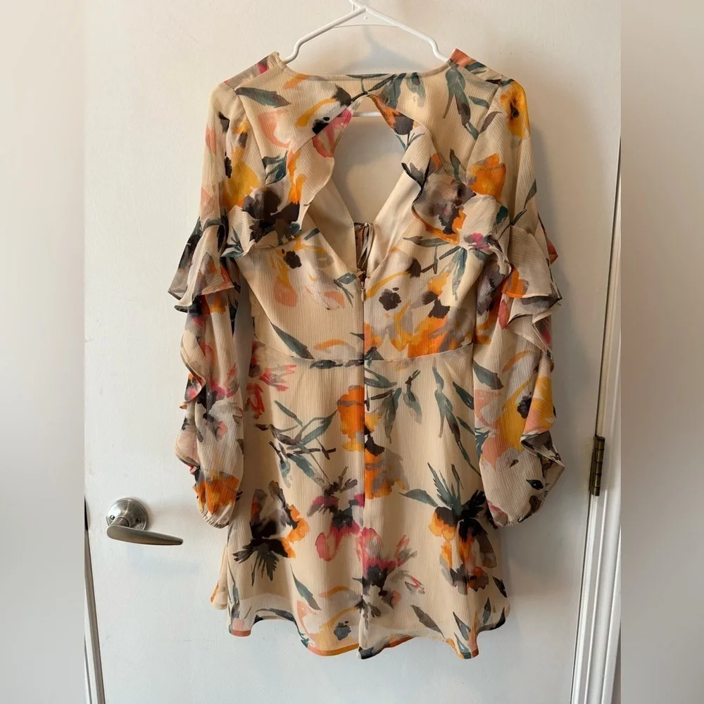 BCBGeneration Floral Long Sleeve Dress, Size 2